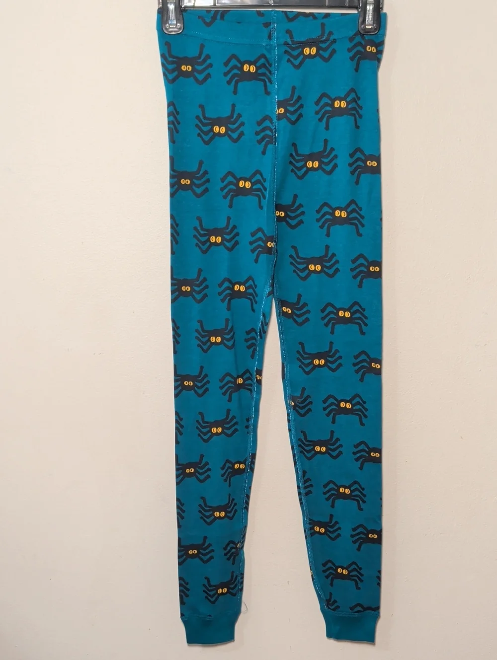 Hanna Andersson Halloween Spider Pajamas Blue Black 100% Cotton Kids Size 12
